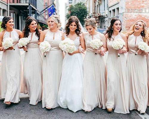 Neutral Bridesmaid Dresses