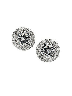 Classic Solitaire Earrings with Bezel Detail
