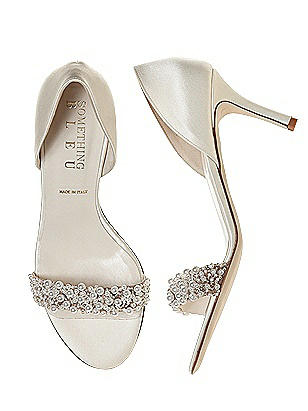 Cappy Pearl d'Orsay Ivory Satin Bridal Shoes