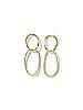 Pave Link Gold Hoop Earrings