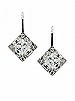 Faceted Princess Cut CZ Drop Earrings