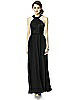 Twist Wrap Dress w/ Chiffon Overskirt: Long