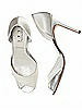 Curvey Satin and Silver Bridal Pump