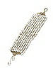 Sea Pearl Woven Wide Bridal Cuff Bracelet